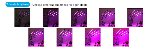 4 LED augalų augimo lempą su USB