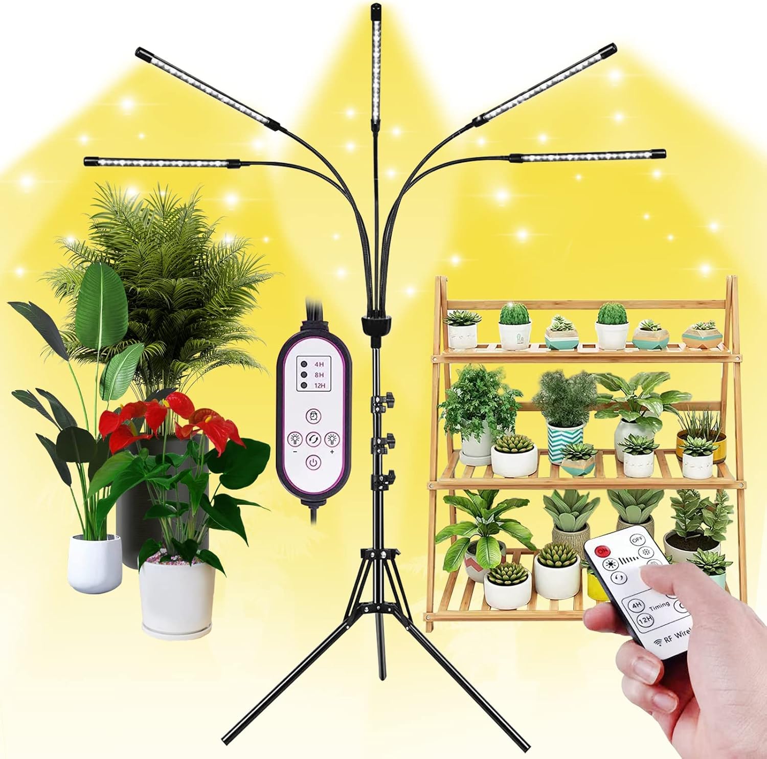 5 LED Augimo lempos vidiniams augalam