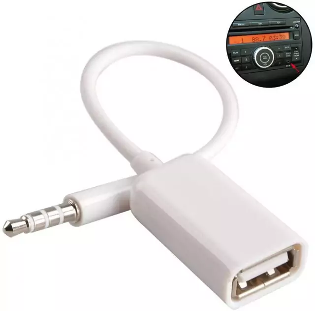 3.5 mm AUX kištukas i USB